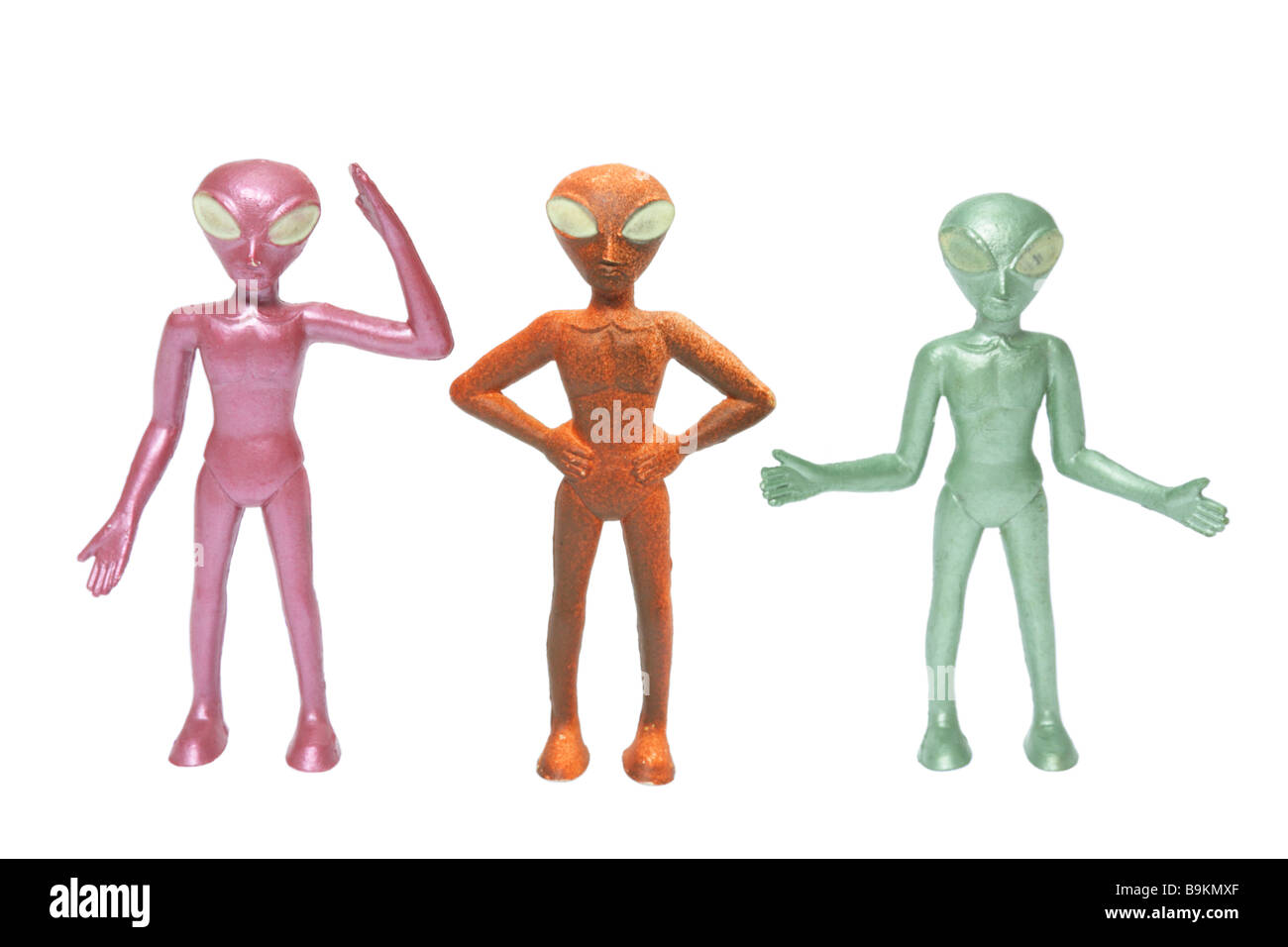 Toy Alien Figures Stock Photo