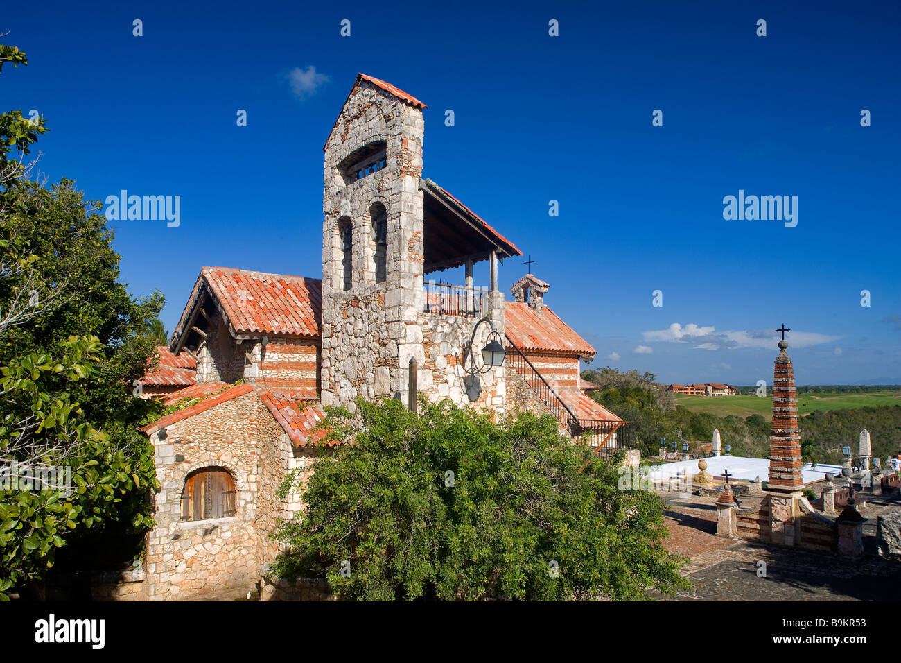 Dominican Republic, La Romana province, Altos de Chavon, church Stock Photo