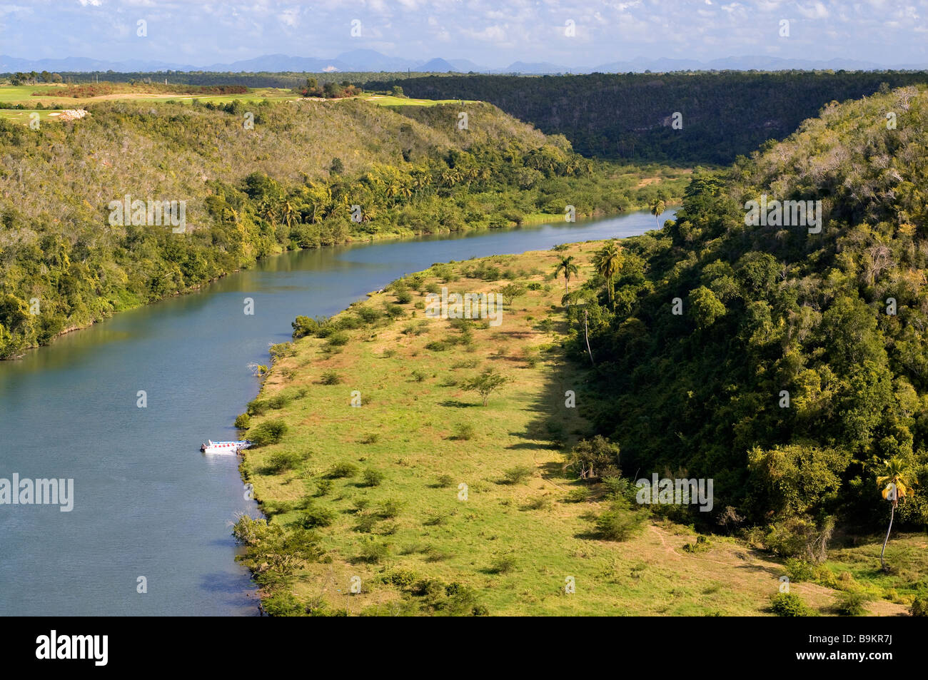 Dominican Republic, La Romana province, Altos de Chavon, Rio Chavon River Stock Photo