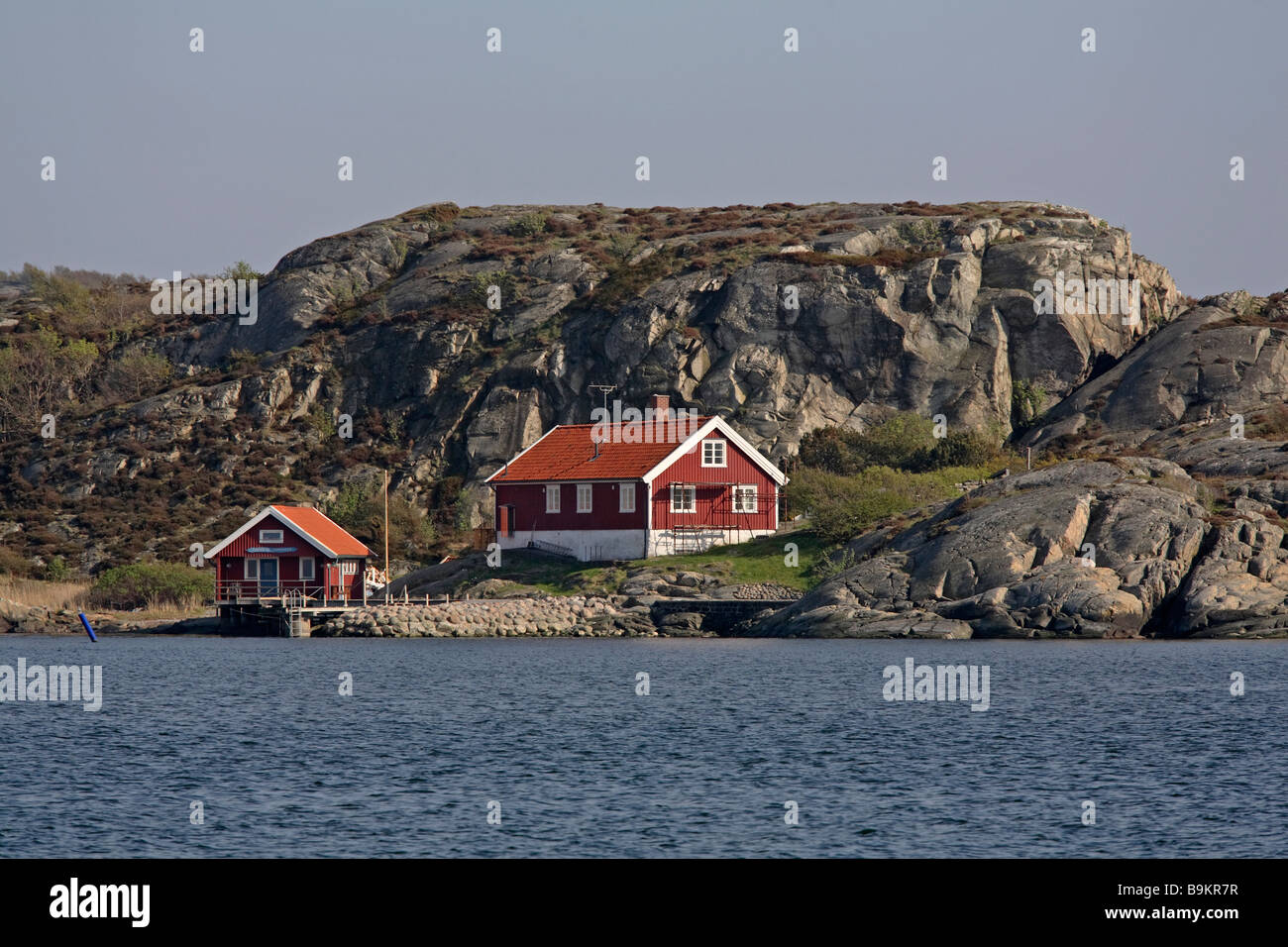 Houses at the seaside, Marstrand, Sweden Stock Photo Alamy