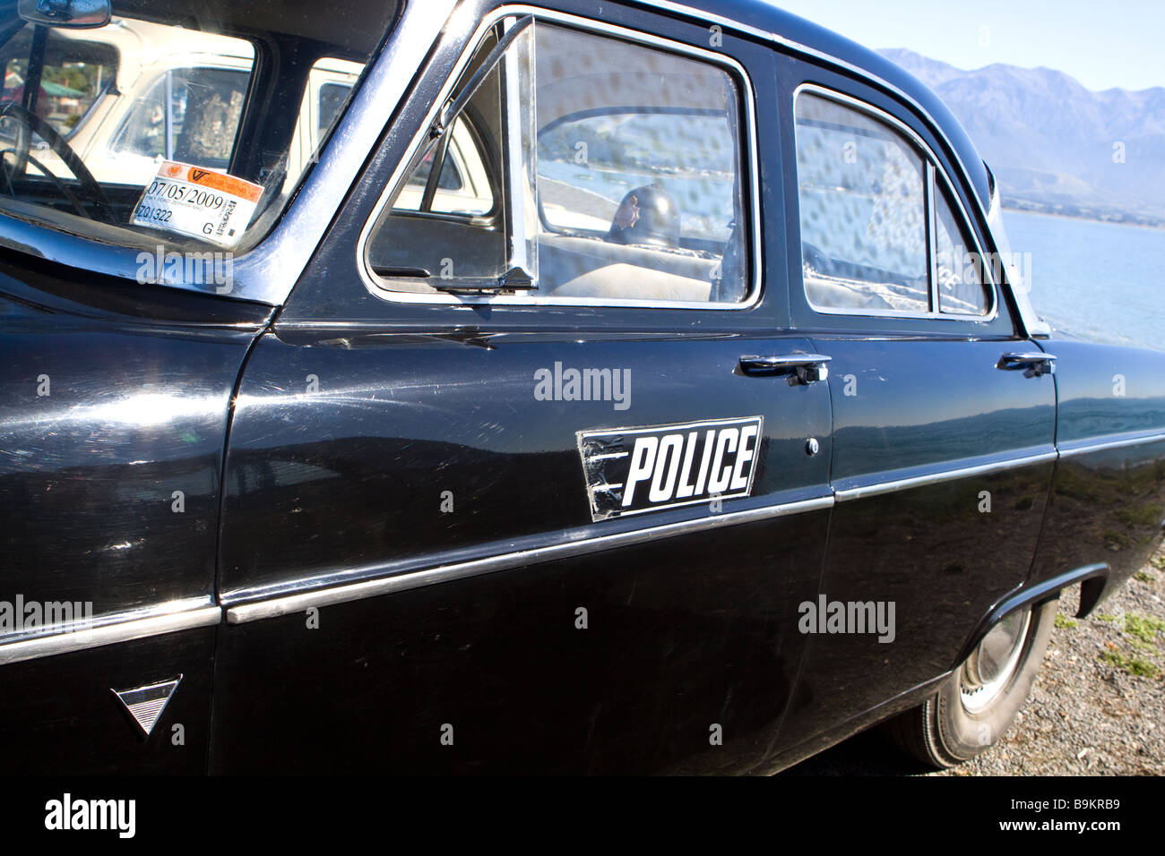 Old Fashioned Zephyr Police Car Stock Photo