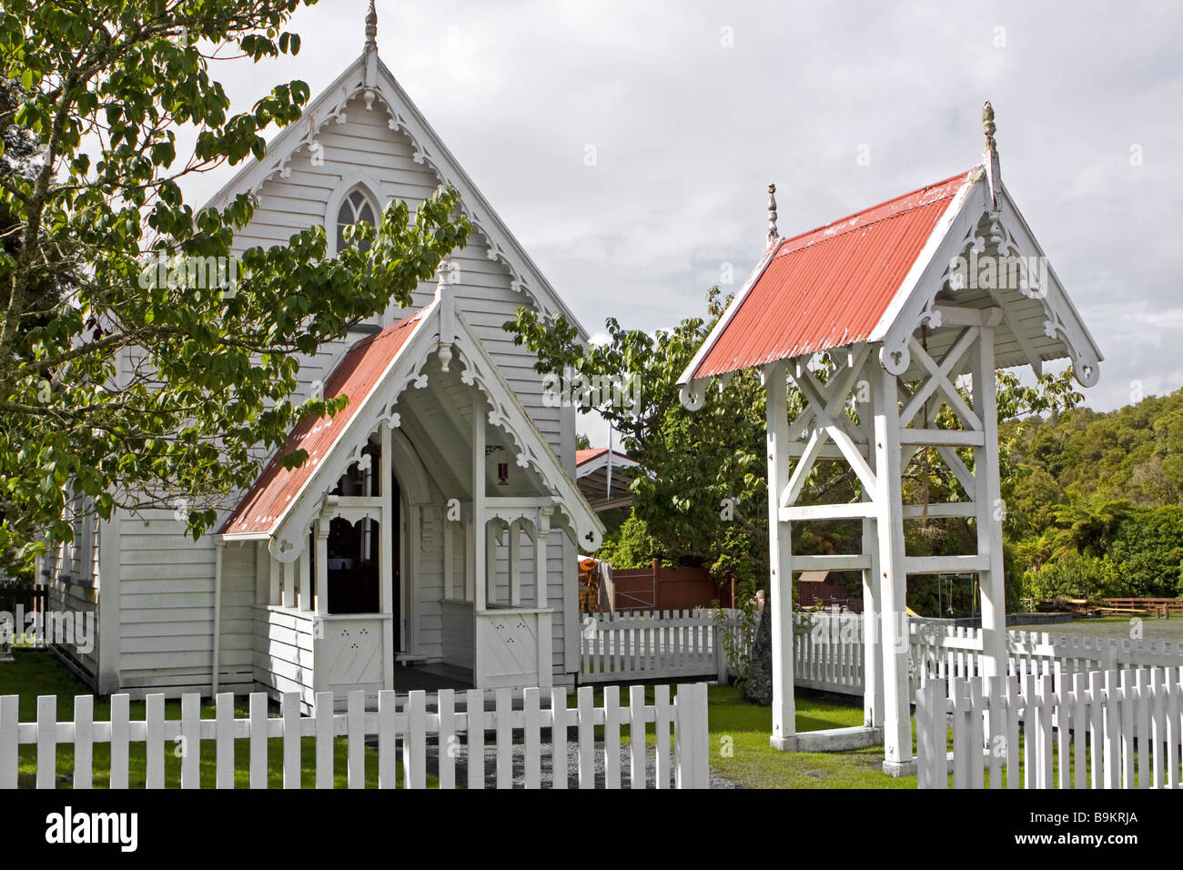 Small Rural Church in New Zealand Stock Photo