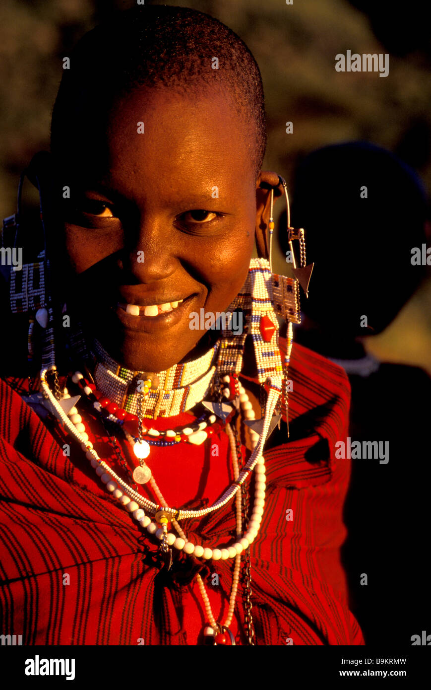 maasai woman ngorongoro conservation area tanzania Stock Photo