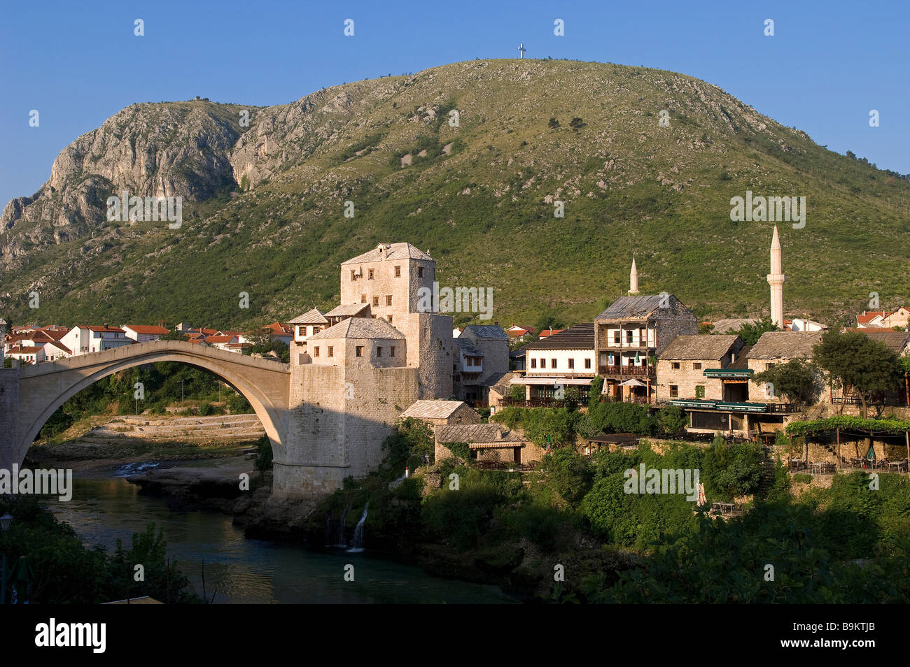 Bosnia and Herzegovina, Mostar, classified as World Heritage by UNESCO, Old Bridge (Stari most) Stock Photo