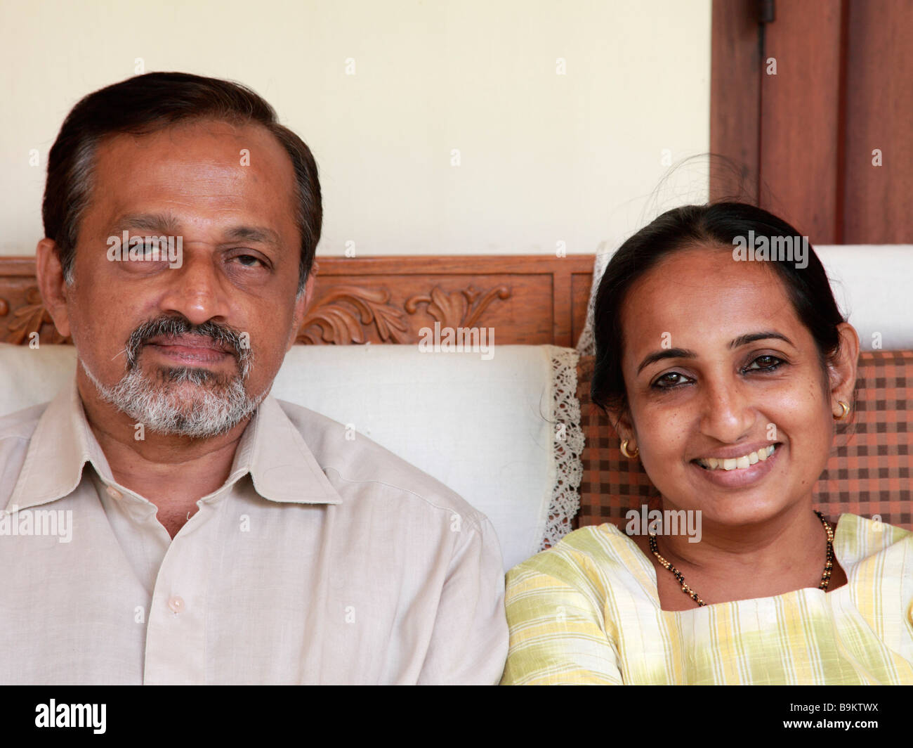 India Kerala Alappuzha Alleppey a Malayali couple Motty and Lali Stock Photo