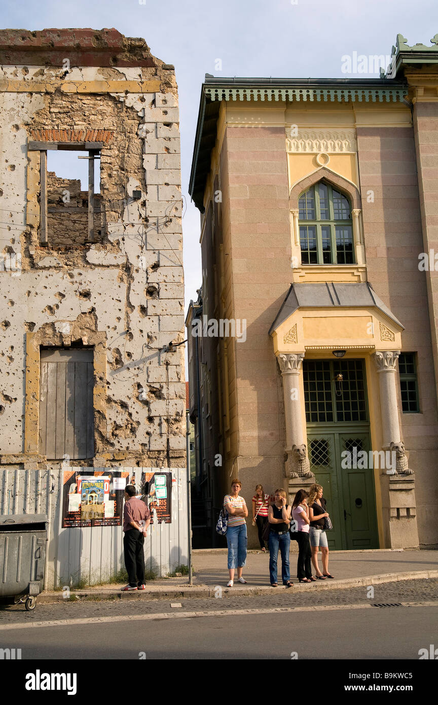 Bosnia and Herzegovina, Mostar, traces of the war Stock Photo