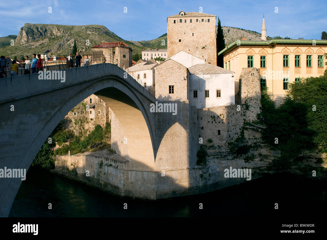 Bosnia and Herzegovina, Mostar, classified as World Heritage by UNESCO, Old Bridge (Stari most) Stock Photo