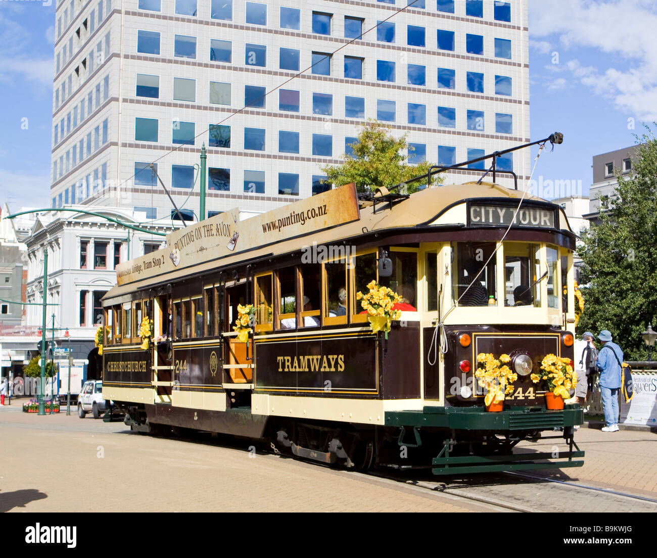 Tram Christchurch New Zealand Stock Photo