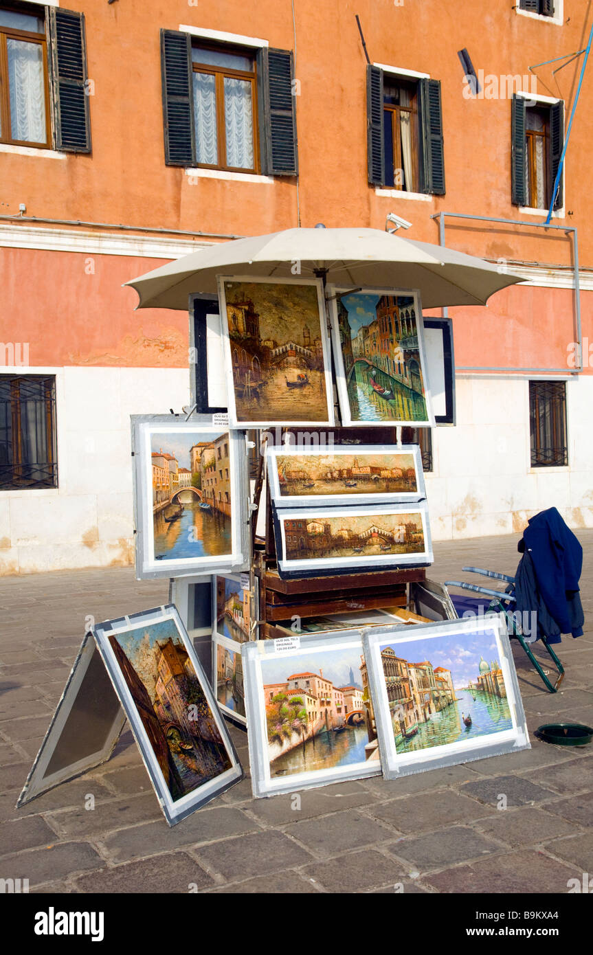 Souvenir shops along the waterfront in Venice Italy Stock Photo Alamy