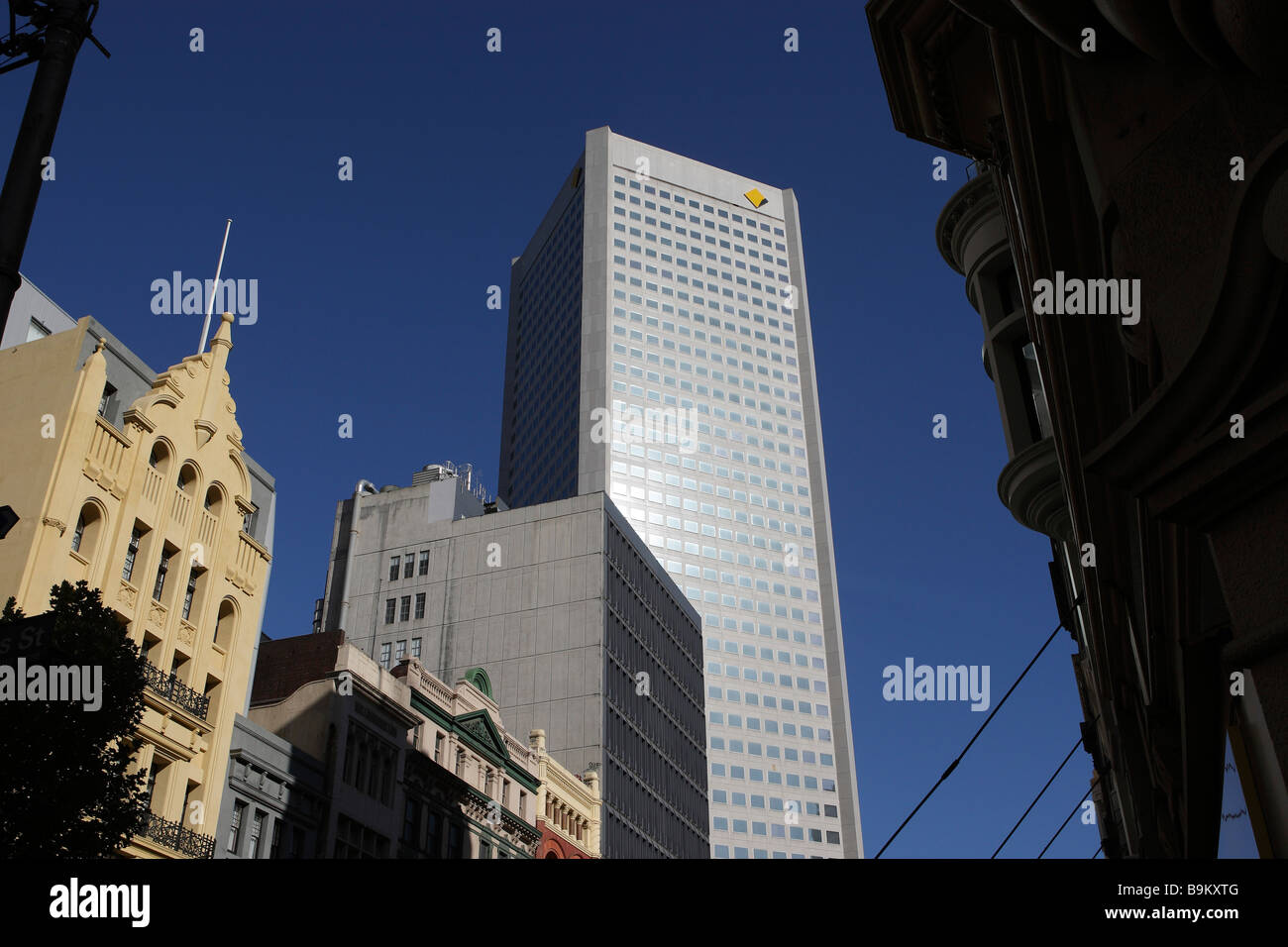 Commonwealth Bank Headquarters building with logo in Melbourne,Australia Stock Photo