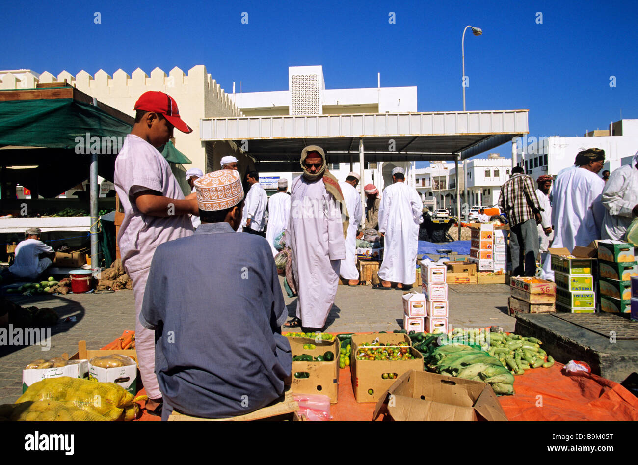 Oman, Sour, marché Stock Photo
