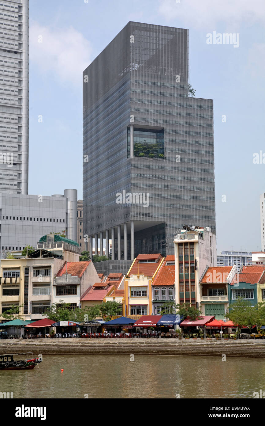 Clubs and restaurants in the Boat Quay district, Singapore Stock Photo