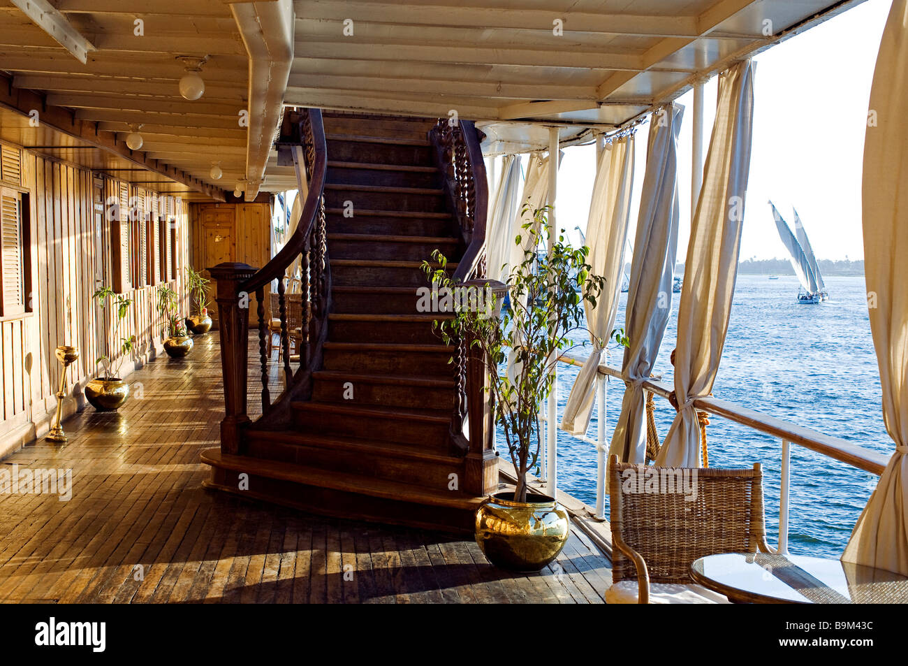 Egypt, Upper Egypt, cruise on Nile River between Luxor and Aswan, Steam Ship Sudan Stock Photo