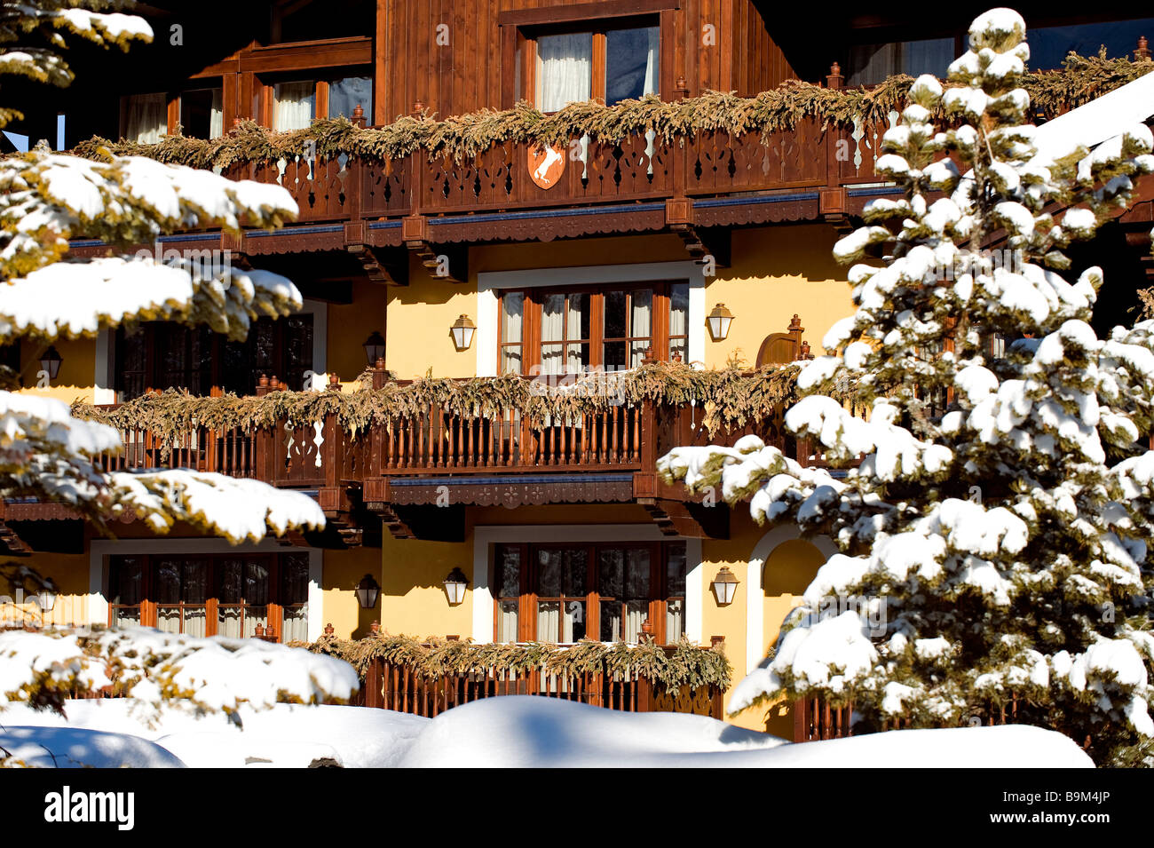 France, Savoie, Courchevel, Le Cheval Blanc Hotel Restaurant Stock Photo -  Alamy