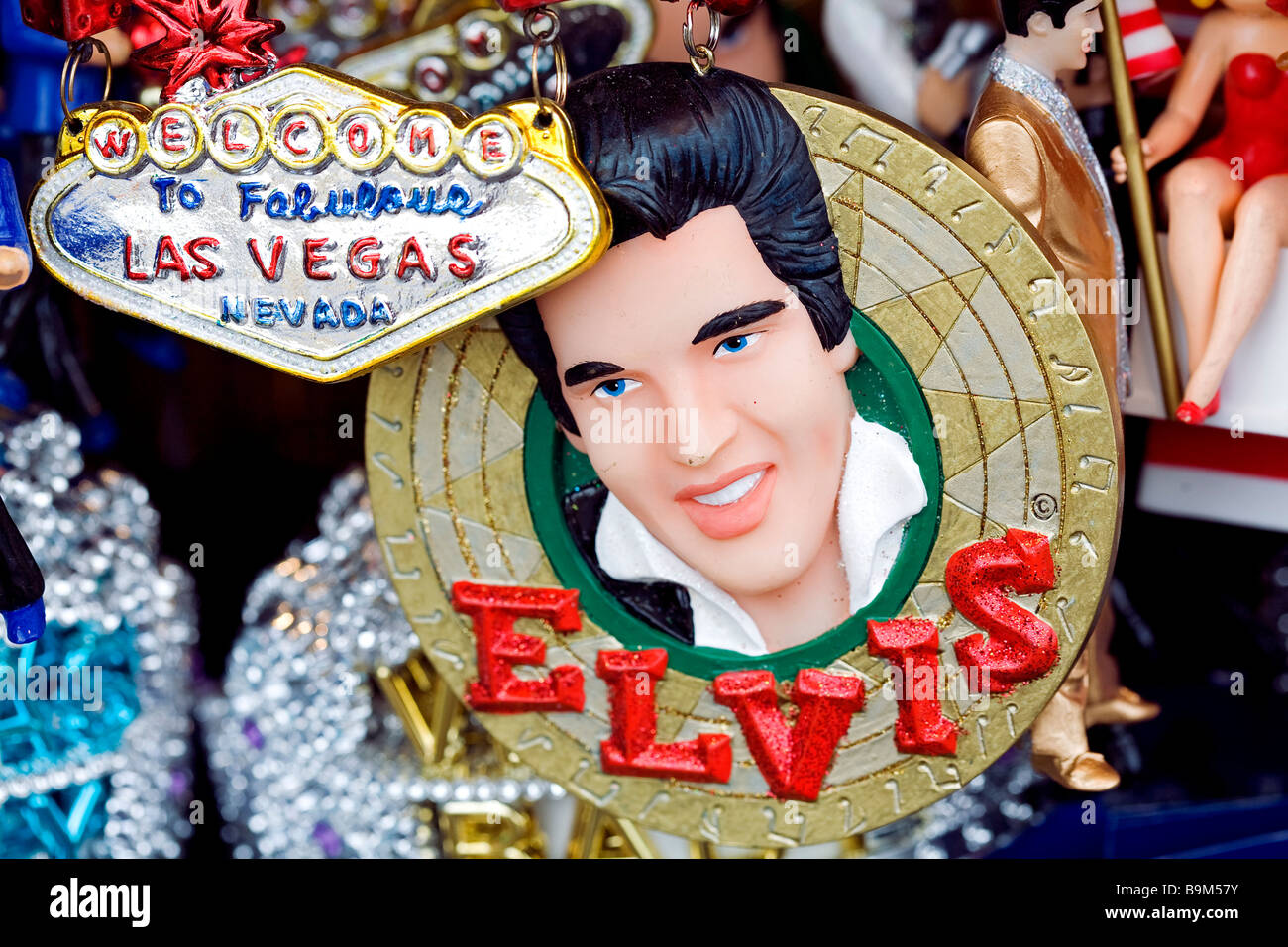 United States, Nevada, Las Vegas, The Strip, souvenir shop, Elvis Presley'  s necklace Stock Photo - Alamy