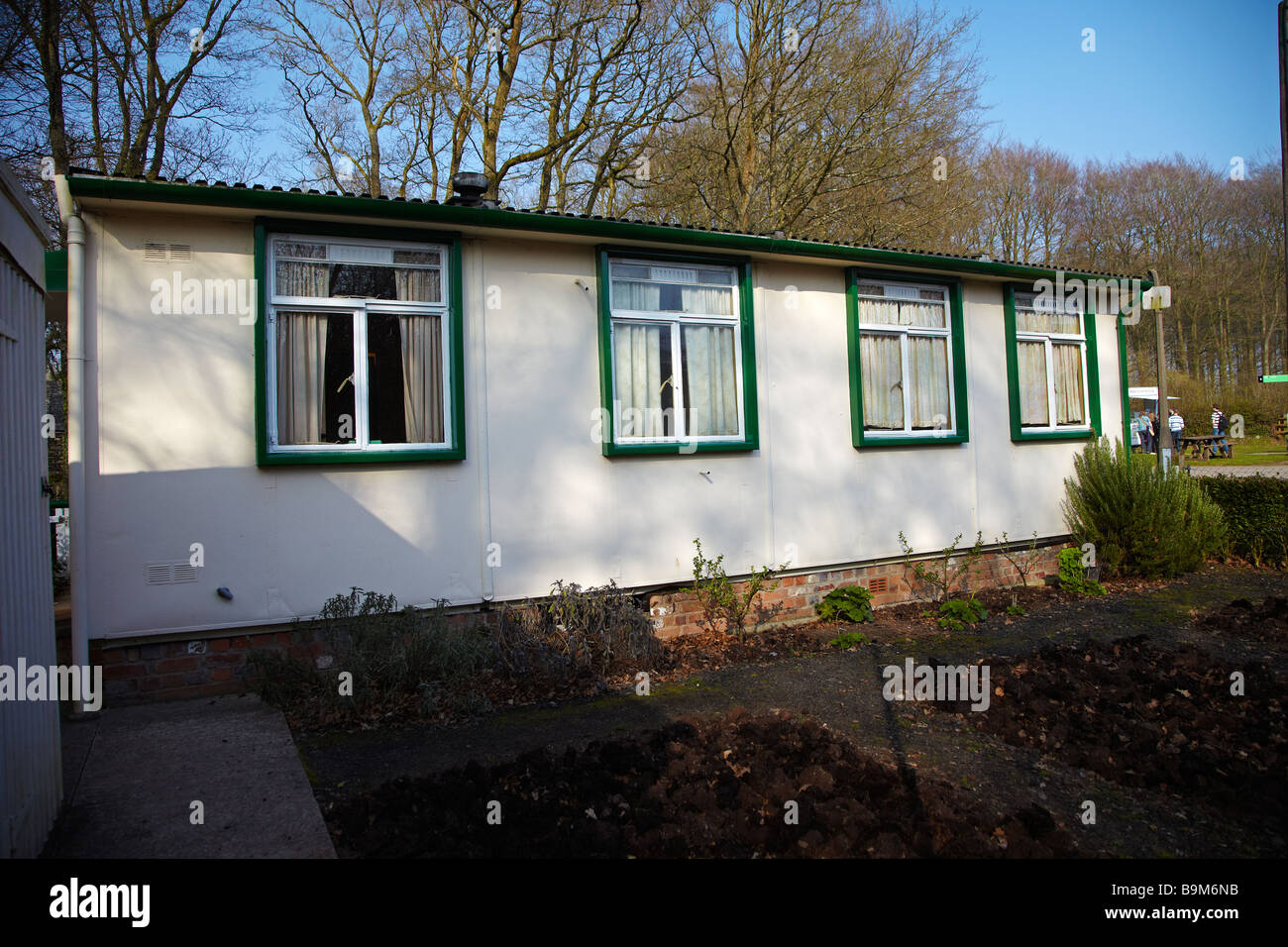 Prefabricated House from the 1950's, St Fagans National History Museum, St Fagans, South Wales, UK Stock Photo
