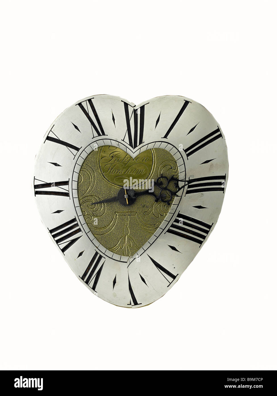 heart shaped clock Stock Photo