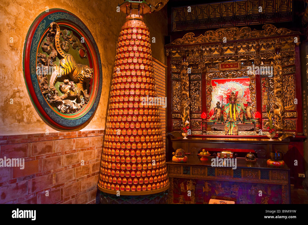 Taiwan, Taipei, Pao An (Bao An) Taoist temple, statue representing Kuan