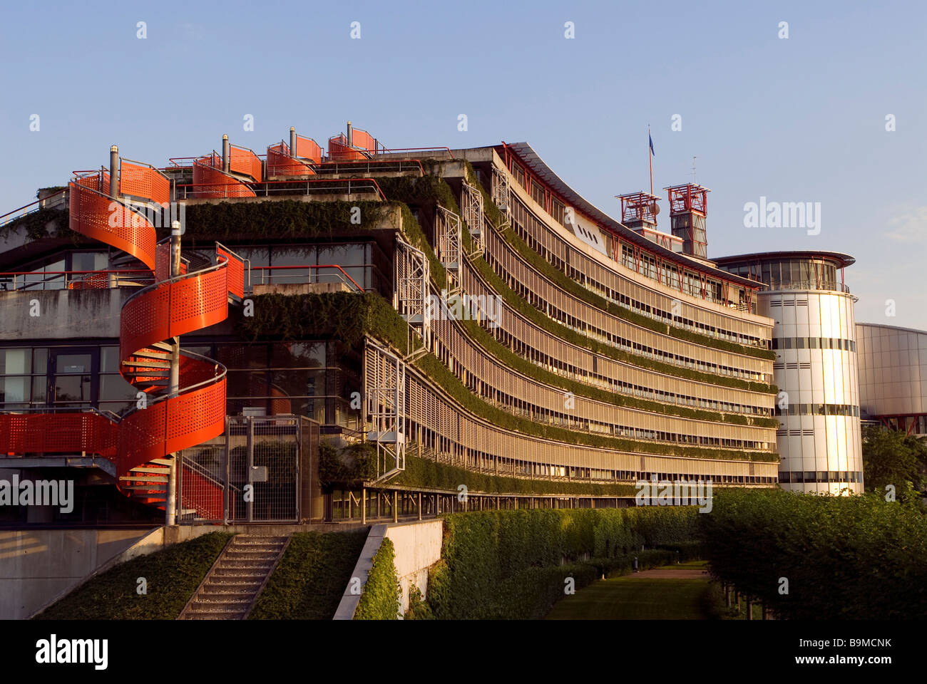 France, Alsace, Bas Rhin, Strasbourg, European Court of Human Rights by architect Richard Rogers Stock Photo