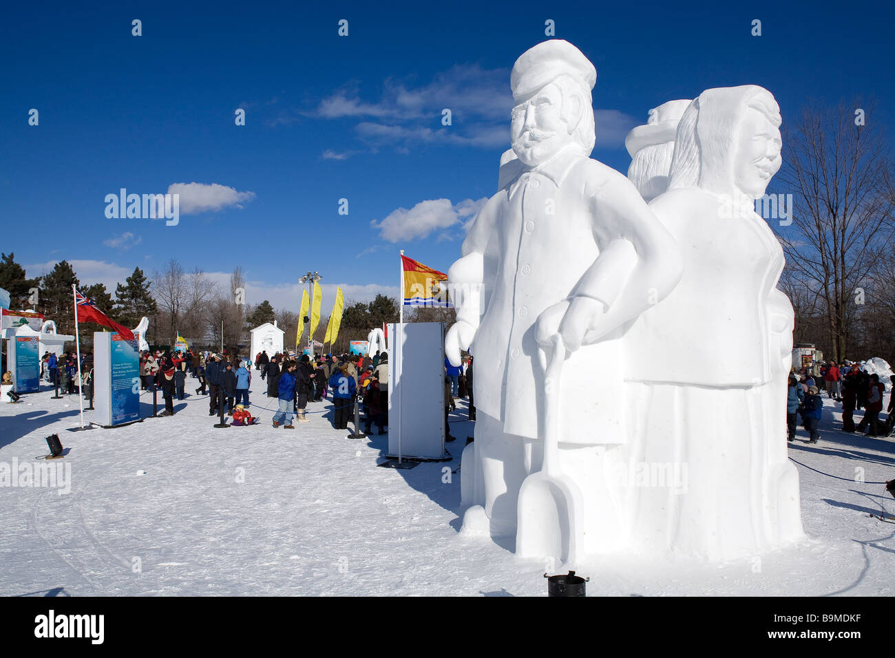 Canada, Quebec province, Gatineau city, Bal de Neige Festival, Snow Sculpture contest Stock
