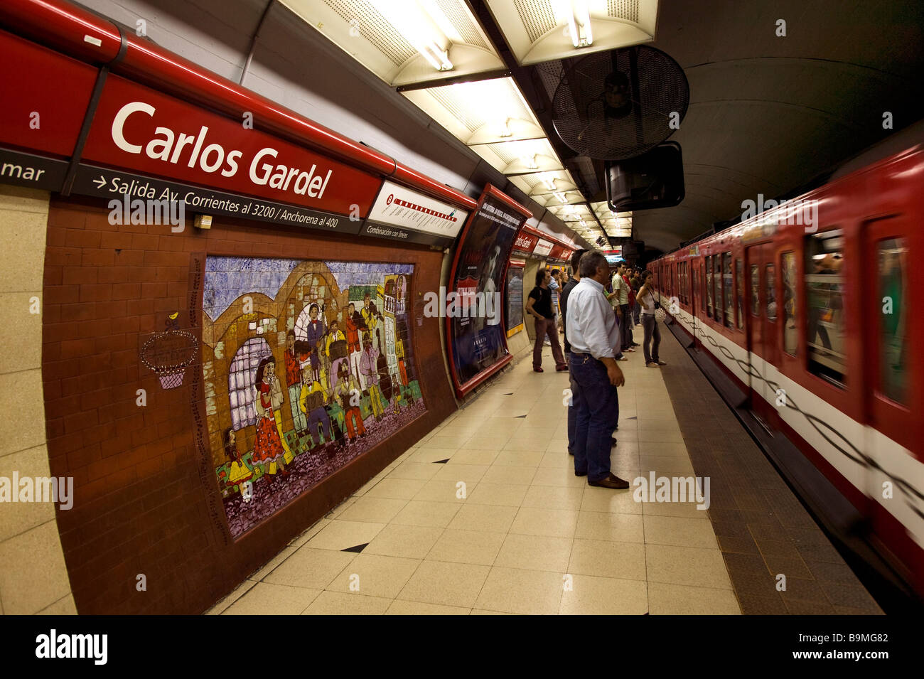 Argentina, Buenos Aires, Carlos Gardel subway station Stock Photo Alamy