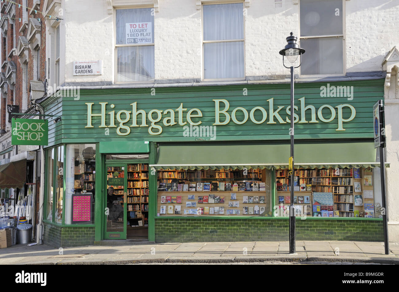 Highgate Bookshop Highgate Village London England UK Stock Photo