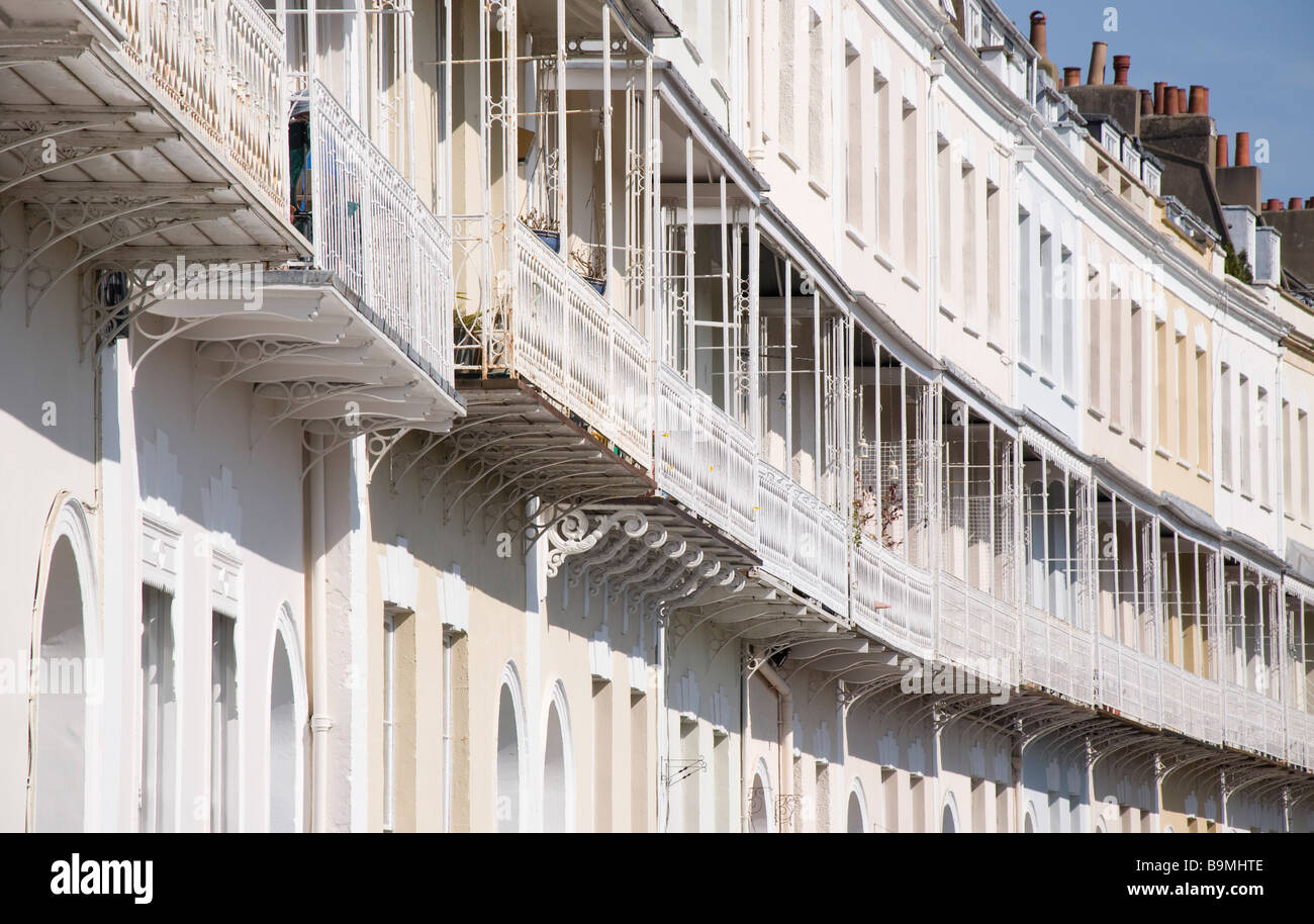 terraced houses Royal York Cresent Clifton Bristol Stock Photo