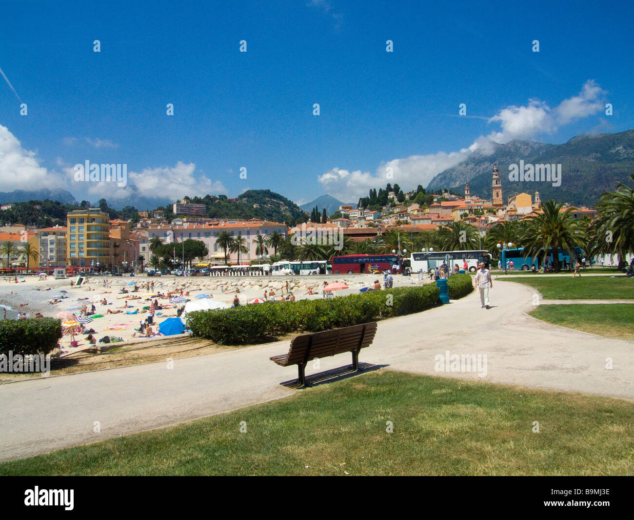 Menton, Code d'Azure. South of France. A detail of the old town Stock