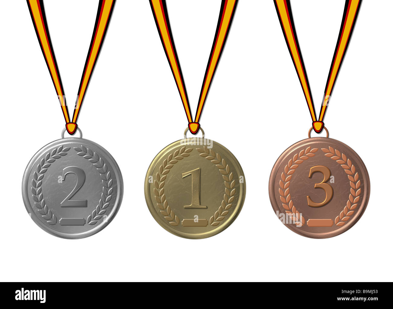 gold, silver, and bronze medal Stock Photo Alamy