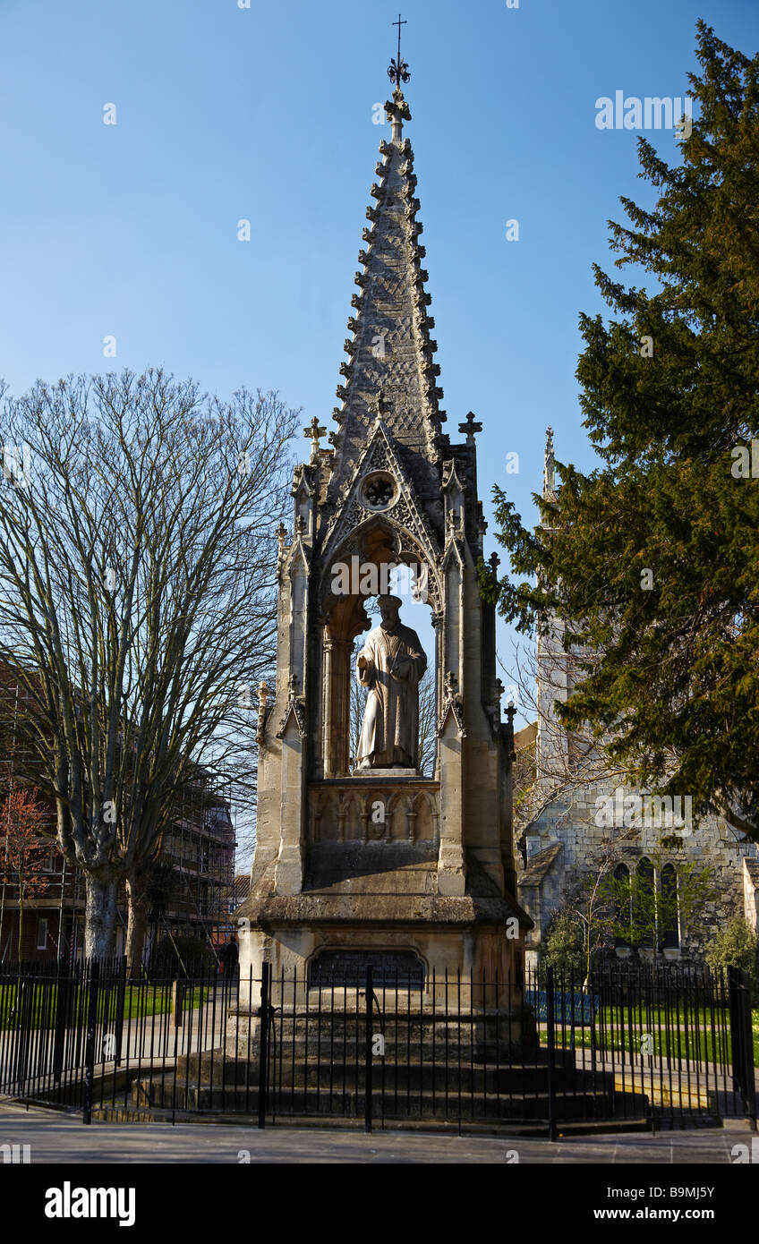 Statue of John Hooper, of Gloucester, outside Gloucester
