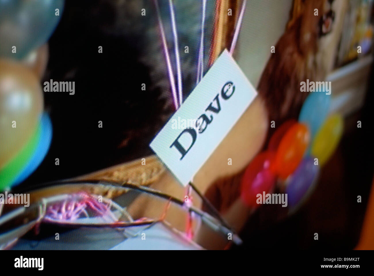 A title screen from the television channel DAVE Stock Photo Alamy