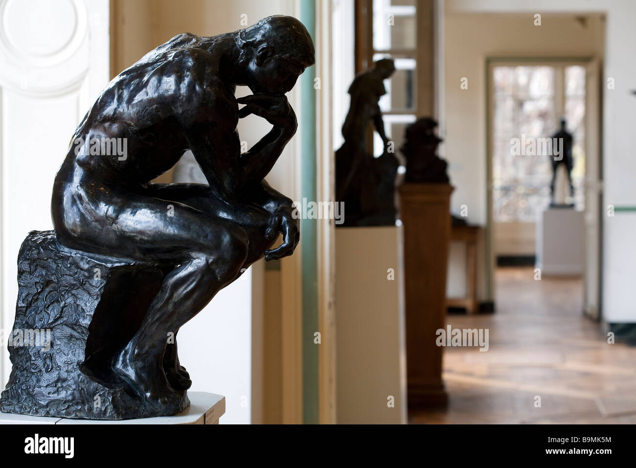 France, Paris, Musee Rodin, study for The Thinker (bronze, 1881) Stock Photo