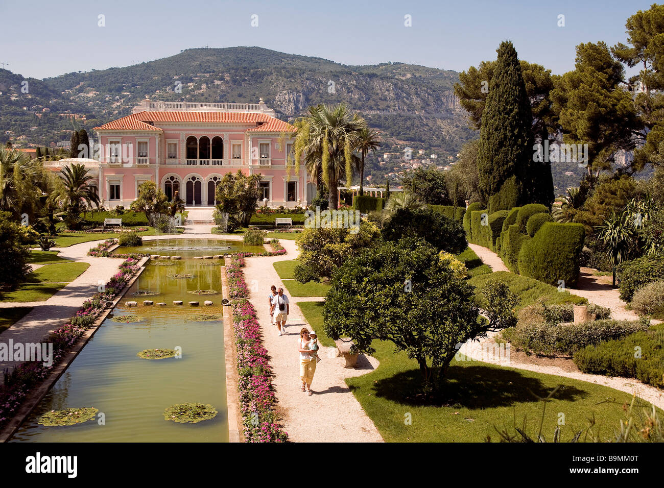 France, Alpes Maritimes, Saint Jean Cap Ferrat, Villa Ephrussi de Rothschild, palace surrounded France, Alpes Maritimes, Saint Jean Cap Ferrat, Villa Ephrussi de Rothschild, palace surrounded