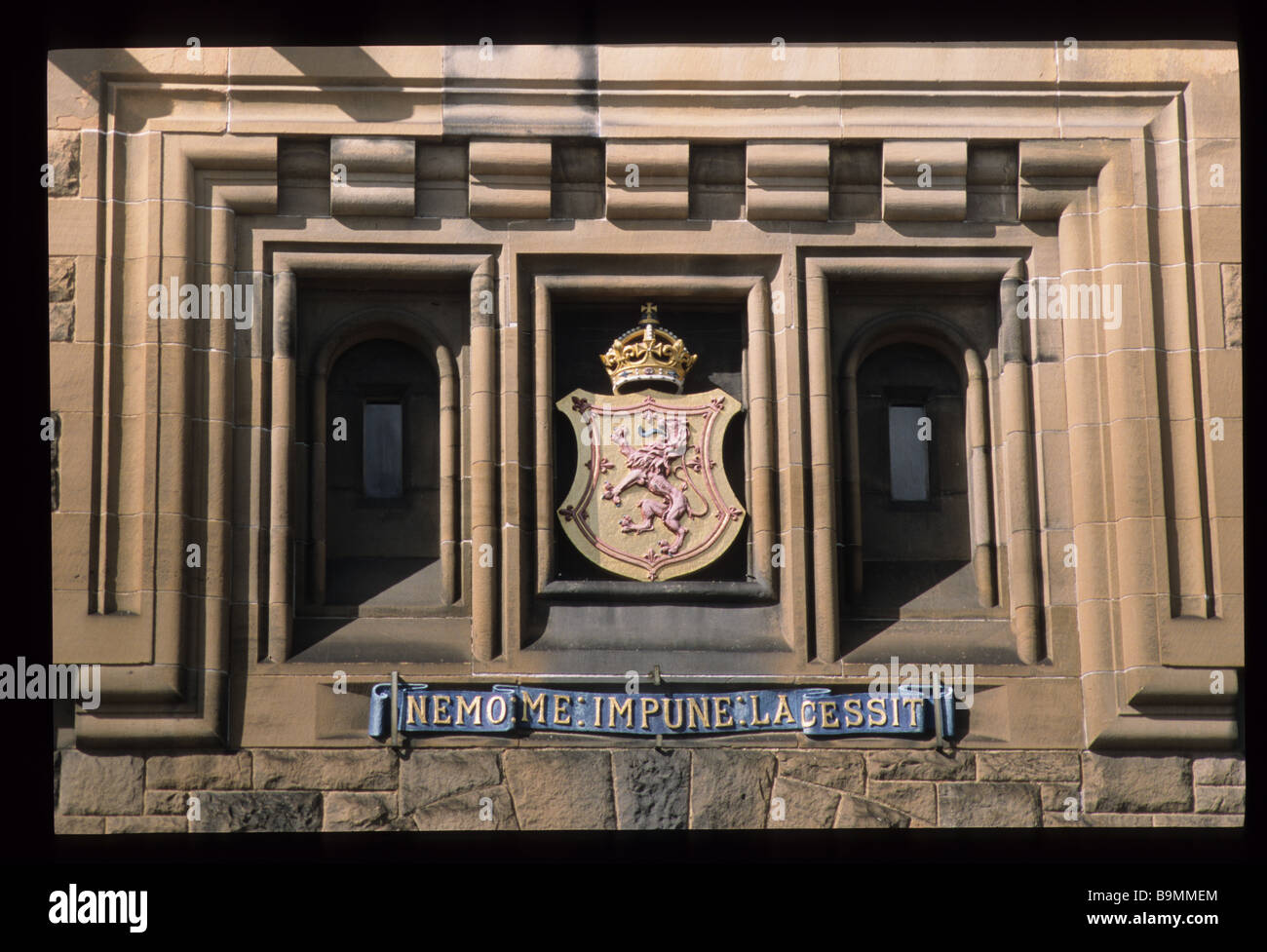 Edinburgh, Coat of Arms and inscription on wall of Gatehouse of