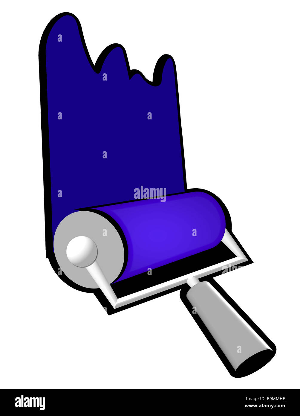blue paint roller Stock Photo Alamy