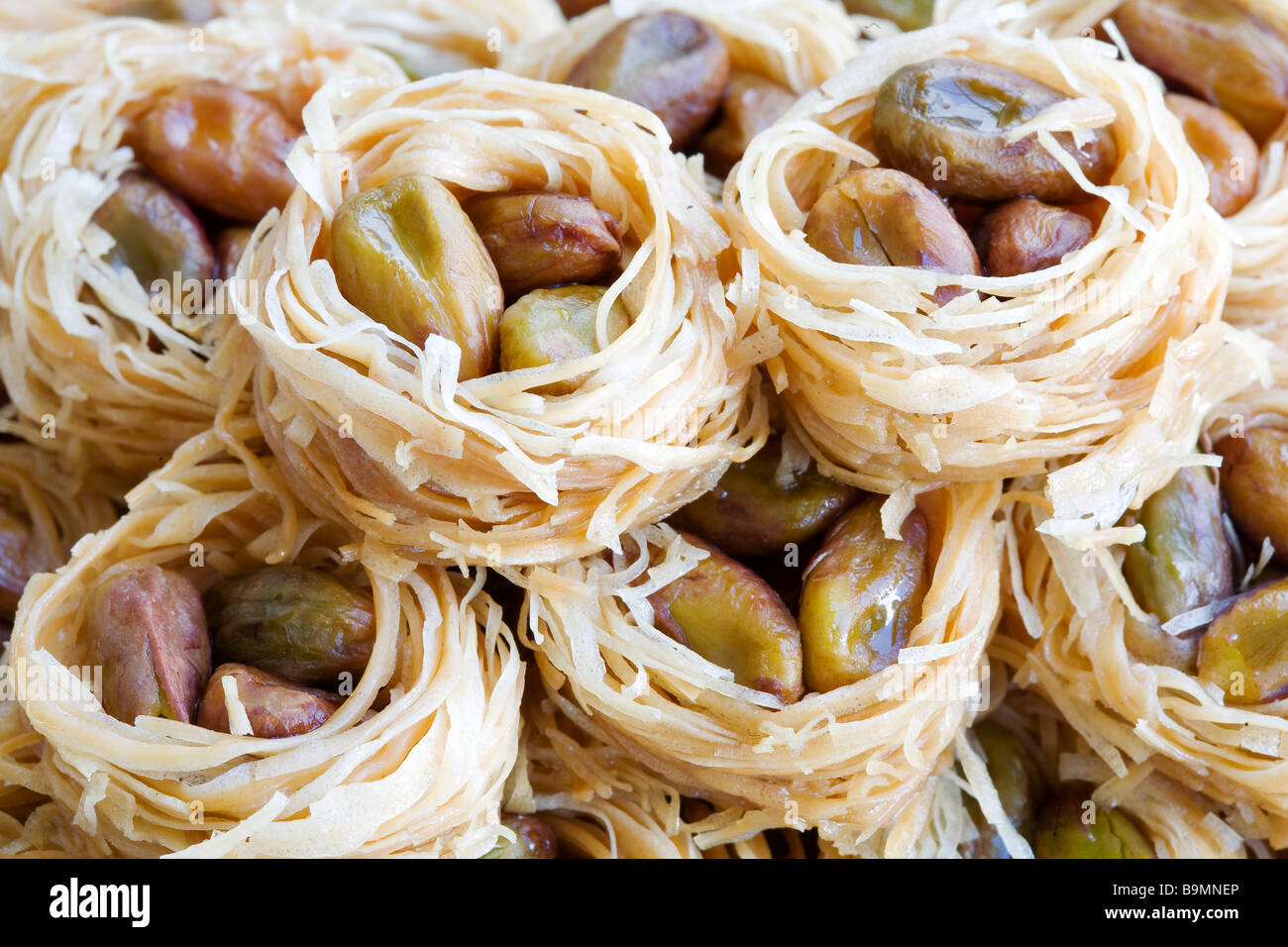 United Arab Emirates, Dubai, Middle-Eastern pastries pistachio based Stock Photo