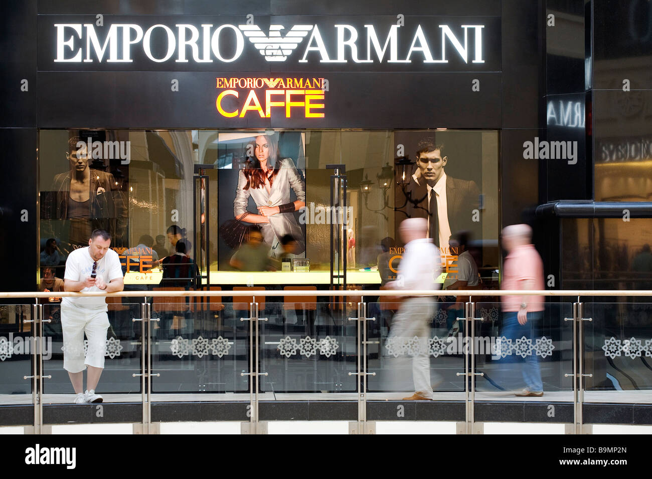 United Arab Emirates, Dubai, Mall of the Emirates, Via Rodeo, Emporio Armani  cafe Stock Photo - Alamy