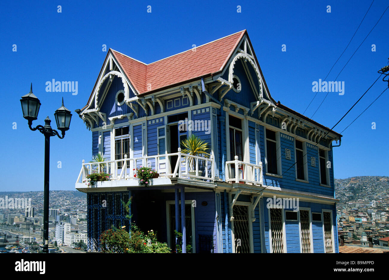 Chile, Valparaiso Region, Valparaiso City, historical centre classified as World Heritage by UNESCO Stock Photo