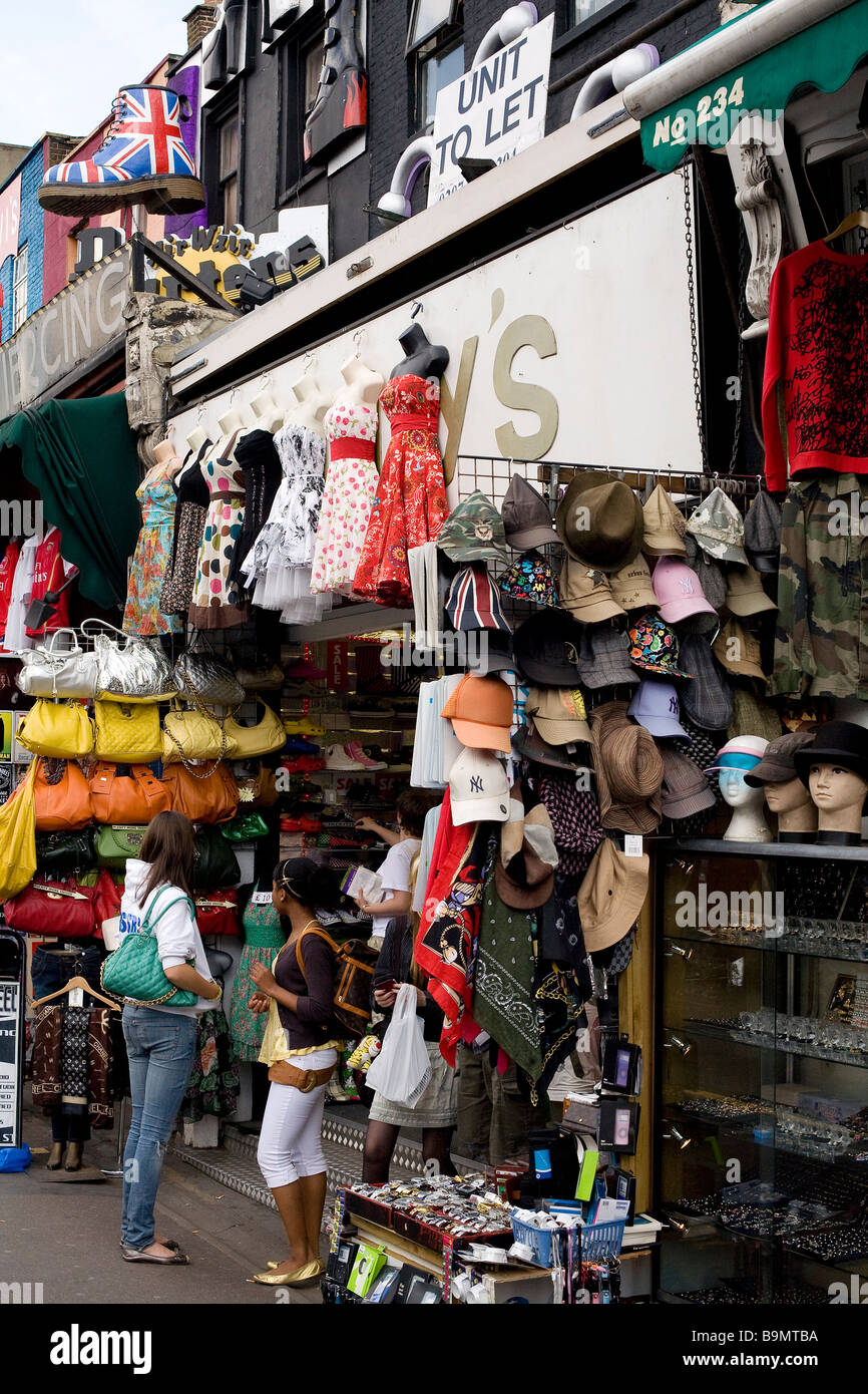 United Kingdom, London, Camden, Camden High Street, fashion accessories salesman Stock Photo