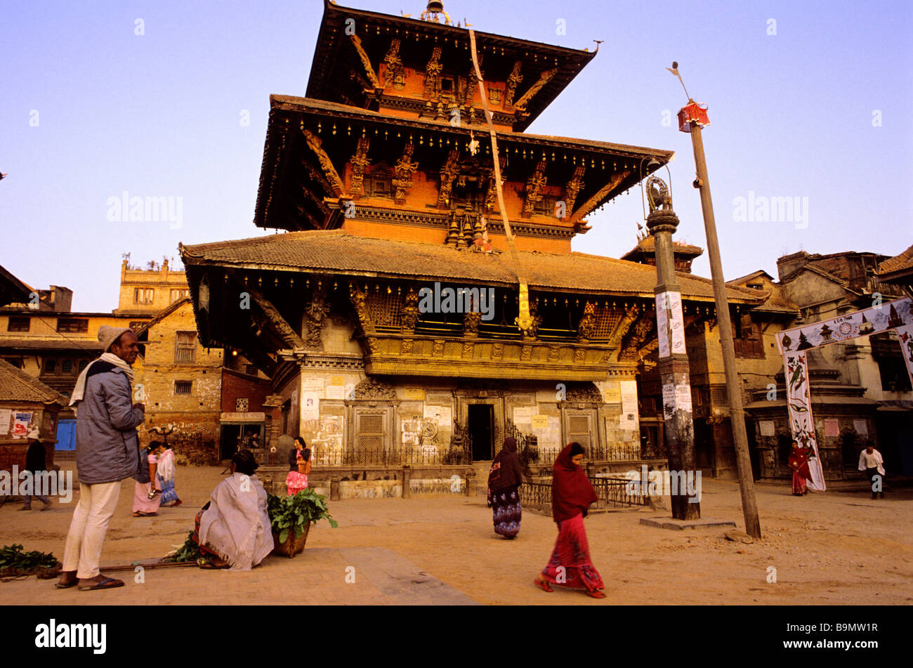Nepal, Kathmandu Valley, classified as World Heritage by UNESCO, Patan, Bhimsen Temple Stock Photo