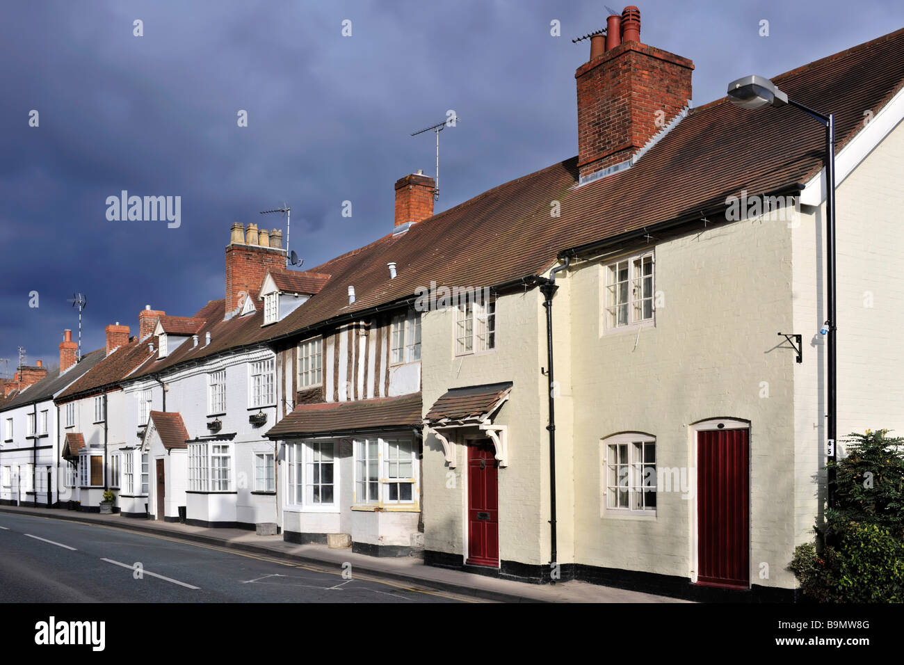 the high street henley in arden village warwickshire england uk Stock
