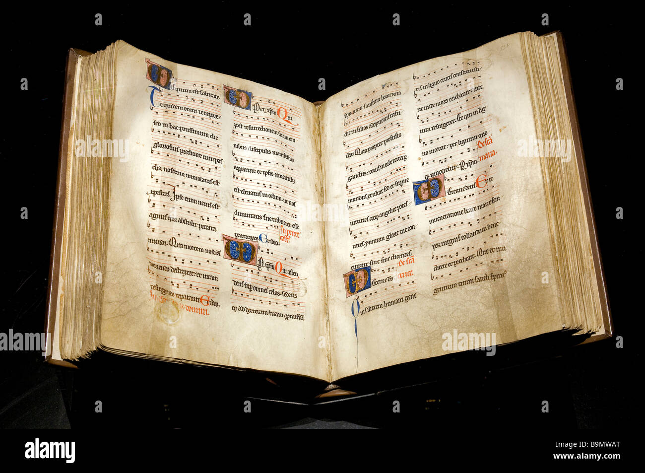France, Manche, Avranches, the Scriptorial, Mont Saint Michel Manuscripts Museum, original Mont manuscripts Stock Photo