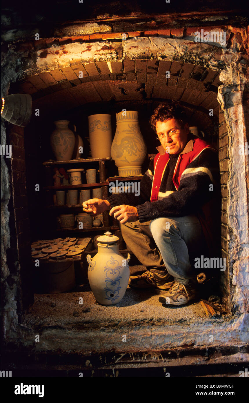 France, Bas Rhin, Betschdorf, potters village, family Remmy workshop, Remmy stoneware Stock Photo