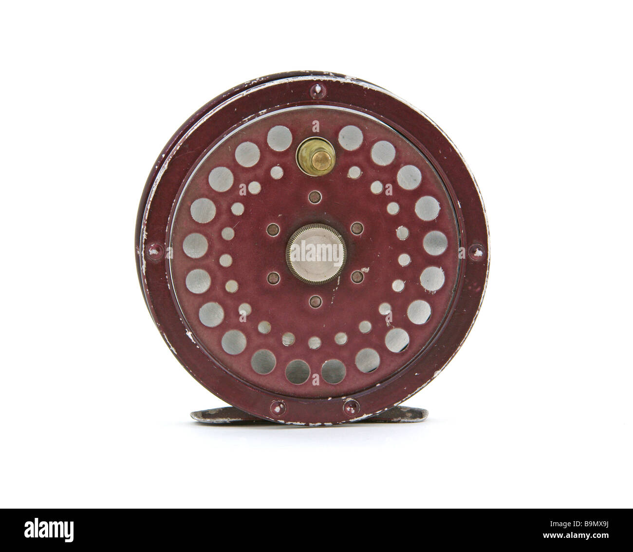 Old fly fishing reel Stock Photo - Alamy