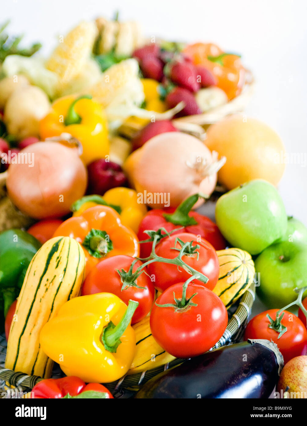 Fresh Vegetable Assorted Assorted fresh vegetables displayed over white background Stock Photo ...