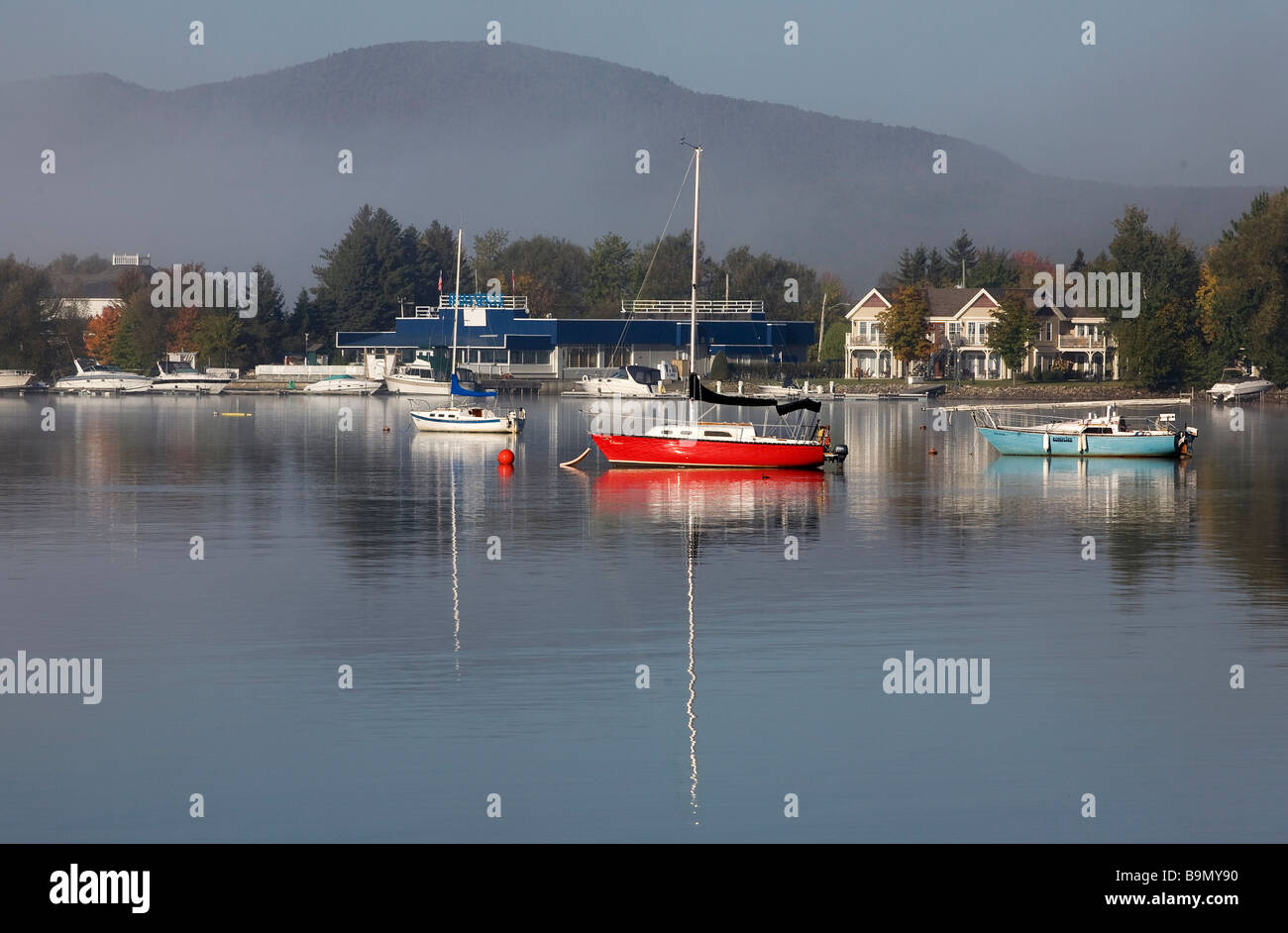Canada, Quebec Province, Estrie Region, Magog, Lake Memphremagog, les