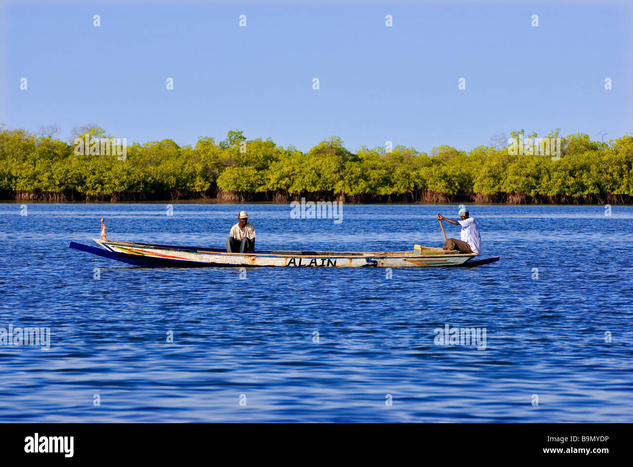 Senegal, Delta du Saloum National Park, biosphere reserve, fishermen Stock Photo