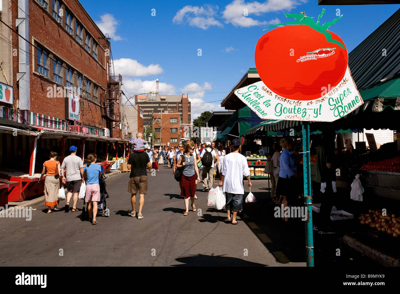 Canada, Quebec Province, Montreal, Jean Talon Market in Little Italy District Stock Photo