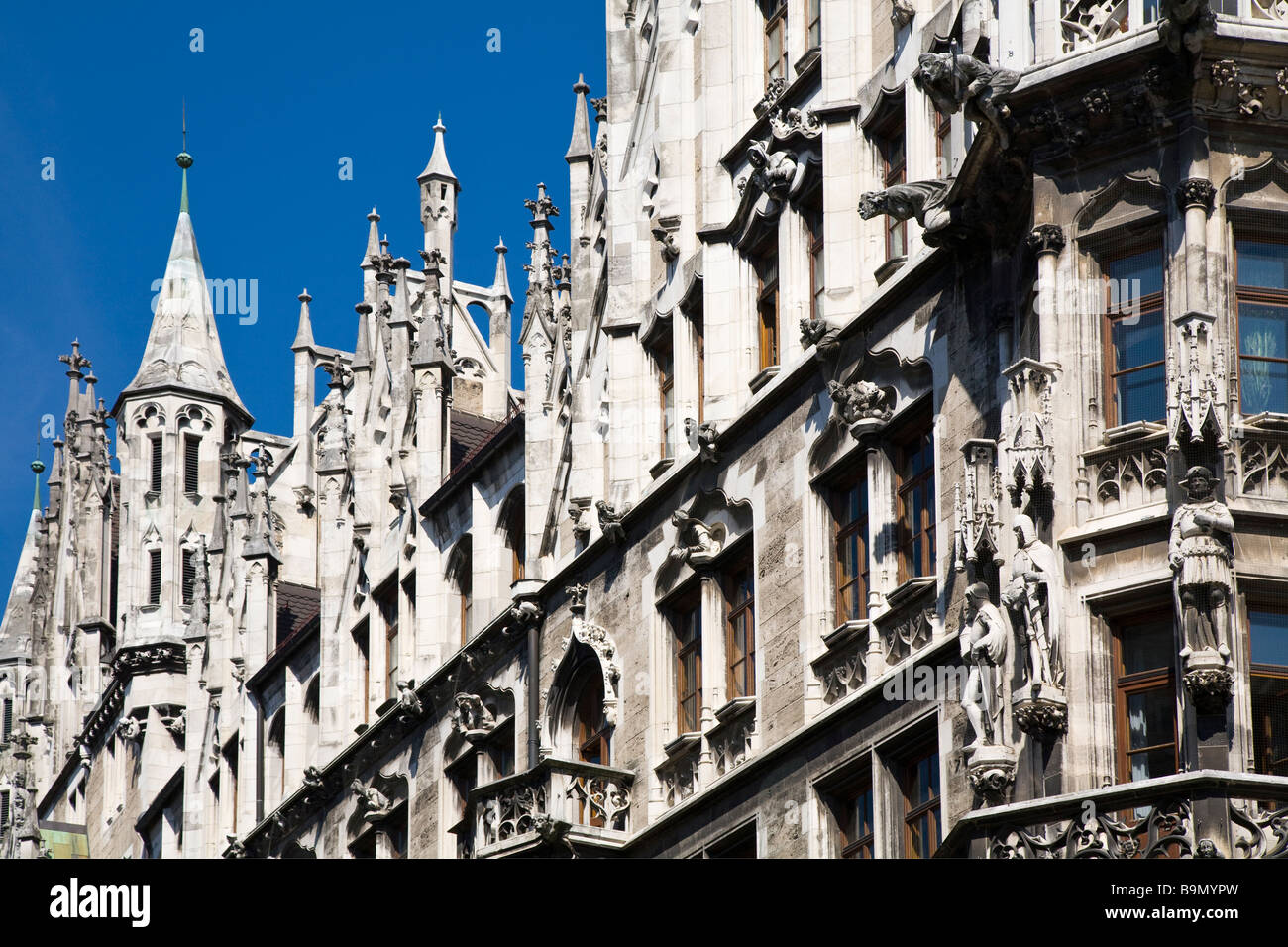 Detail from the Rathaus Town Hall Munich Germany Stock Photo - Alamy
