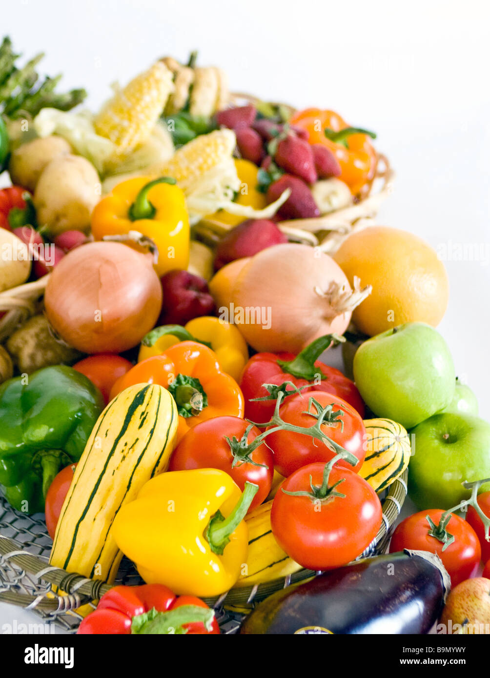 Fresh Vegetable Assorted Assorted fresh vegetables displayed over white background Stock Photo ...